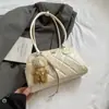 2026 Nueva Moda Bolso de Hombro Bordado Acolchado de Diamantes Versátil para Viajes de Negocios Bolso de Hombro Retro de Nicho