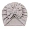 Chapéu Jacquard Europeu e Americano para Bebê Novo Chapéu Fetal Sem Costura Fofo para Bebê Chapéu Fofo Infantil com Laço