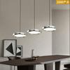 [Yan Xuan] Lámpara de araña de lujo para restaurante, estilo nórdico moderno, sencilla, de tres luces, para mesa de comedor, bar, comedor, redonda, minimalista.