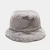 Chapéu de Pelúcia Ins Estilo Japonês Artístico Retrô Simples Chapéu de Pescador Outono e Inverno Estilo Coreano Versátil Quente Moda Chapéu Balde