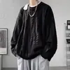 Suéter de gola redonda, suéter de malha, camisa masculina da moda, bonita, outono e inverno, 2024, novo temperamento masculino, top slim