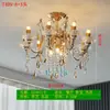 Araña de Flor Murano para Sala de Estar 6 Lámpara de Cristal Francesa de Lujo Nuevo Lámpara para Vestíbulo Lámpara Acogedora para Dormitorio Sin Hierro