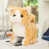 Lindo perro de peluche eléctrico, mascota artificial digital que ladra y mueve la cola, conejito de juguete para niños.