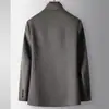 Abrigo para Hombre 2025 Otoño e Invierno Estilo Chino Cuello Alto Forro de Plumas Desmontable Juventud Negocios Lana Hecho a Mano Abrigo Cálido