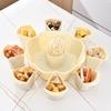Plato para Hot Pot Cocina Grado Alimenticio Simple Dividido Plato para Verduras con Drenaje y Almacenamiento Plato Multifuncional