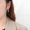 Ins viento frío otoño e invierno cuadrado círculo geométrico Minimalista aretes de invierno aretes aretes de mujer material de acero de titanio al por mayor