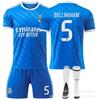 Uniforme de Entrenamiento de Fútbol 2526 Nueva Temporada Uniforme de Fútbol Transfronterizo Real Madrid Segunda Camiseta de Visitante No. 5 Belling No. 7 Vinicius