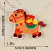 Adesivos Bordados de Mini Computador Desenho Animado Prontos Adesivos de Patch de Animal Pônei Acessórios DIY para Capa de Celular Decorativa Adesivos de Tecido