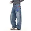 Jeans estilo japonês Primavera/Outono 2026, novidades casuais da moda Harajuku, versátil e estiloso, minimalista e artístico