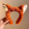 Diadema de Felpa Linda de Orejas de Zorro Especial para Lavado de Cara de Otoño e Invierno Pasador de Pelo Diadema para Fotos para Mujeres