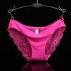 Calcinha feminina de peça única, sem costura, respirável, com renda, em tecido de barreira inferior 981 algodão Ice Silk, modelo sexy de cintura baixa.