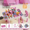 Mesa de Blocos de Construção Infantil Mesa de Jogo Multifuncional Mesa de Brinquedo de Montagem de Partículas Grandes e Pequenas Mesa Educacional de Aprendizagem Atacado Transfronteiriço