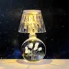 Bola de Cristal Tallada en 3D Transfronteriza Luz Nocturna Luminosa Lámpara de Mesa de Escritorio para Dormitorio Adornos Decorativos de Ambiente Regalo de Cumpleaños
