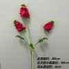 Decoração de flor artificial tom avermelhado em haste única, bola de flor para corredor de flor de seda, material para arranjo de flor de mesa para restaurante e casamentos ao ar livre