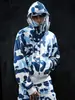 Sudadera con capucha de dos piezas con estampado de camuflaje de dopamina transfronteriza de Amazon, cárdigan sudadera retro de otoño/invierno