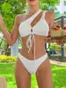 2025 nuevo traje de baño bikini cruzado europeo y americano tirante sexy de dos piezas en stock bikini comercio exterior