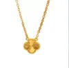 Collar Nuevo Estilo Láser de Trébol Chapado en Oro, Collar Estilo Fresco y Dulce, Venta al por Mayor de Fabricantes de Comercio Electrónico en Transmisión en Vivo