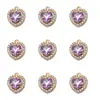 Colgante Corazón Incrustado de Diamantes de Aleación 15*18mm Accesorios para Joyería DIY Colgante Corazón Colgante de Amor