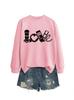 Amazon Ebay Estación Independiente Moda y Versátil Personalizada Sudadera para Mujer Corazón Lente Cámara Película Cuello Redondo Otoño e Invierno