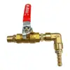 Válvula de Bola de Cobre de 4 Puntos 6 Puntos de 1 Pulgada Grifo Interruptor de Liberación de Agua para Cubo de Plástico Tanque de Peces Accesorios