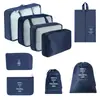 Bolsa de almacenamiento para viajes transfronterizos, set de neceser, bolsa de almacenamiento organizadora de ropa para equipaje de siete piezas, bolsa de almacenamiento de viaje