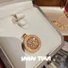 Recomendado por Blogger Quince Palacios de Aura Noble Collar de Perlas Corazón Retro Broche Floral de Princesa Diamante Brillante