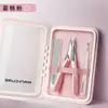 Tesoura para Cutícula em Aço Inoxidável Kit Manicure, Alicate Bico de Águia, Conjunto de Ferramentas para Manicure, Conjunto de Cortadores de Unha, Conjunto de 5 Peças em Estoque