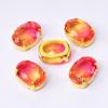 10*14mm turmalina oval cor de ouro requintada costura à mão diamante gradiente gema decoração de roupa sapato bolsa