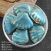 Cuentas Sueltas de Cerámica con Borde de Abanico Retro de Colores Paquete de Materiales Caseros para Estudiantes Cuentas de Concha con Agujero Grande Accesorios para Collares de Mano