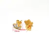 Pendientes de Perla Versátiles Acero Inoxidable Flor Trébol de Cuatro Hojas Pendientes DIY Accesorios de Pendientes Personalizados Europeos y Americanos Venta al por Mayor Transfronterizo