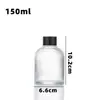 Botella Difusora de Aroma de Vidrio Transparente Creativa para Hogar, Dormitorio y Baño, Decoración de Botella de Fragancia con Campana Colgante