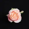 Cabeças de flores de rosa em pintura a óleo artificial, centro de botão de rosa, decoração de parede de rosa, buquê, flor para chapéu, fabricação de flores DIY