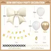 Banner de Balão com Laço Grande de Folha de Alumínio Transfronteiriço para Decoração de Festa de Aniversário e Decoração de Casamento Atacado