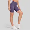 Pantalones Cortos de Yoga Deportivos Fitness de Alta Elasticidad Ajustados Sin Marcas Embarazosas Cintura Alta Levanta Glúteos Transpirables Pantalones Capri Pantalones de Ciclismo para Exteriores