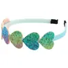 Faixa de Cabelo Estrela Amor Colorida da Moda Faixa de Cabelo Arco-Íris Degradê Sereia Acessórios de Cabelo para Festa Infantil