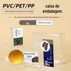 Spot PVC caixa transparente vela pet tampa caixa pet fosco toalha comprimida meias mar pepino embalagem retangular