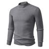 Tricô Masculino Gola Alta Meia Cruzada Estoque Pronto Transfronteiriço Inverno 2025 Novo Suéter Slim Gola Média Peça de Baixo Tricô Tendência
