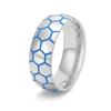 Suministro transfronterizo de anillo de fútbol luminoso de viento deportivo con patrón de la Copa del Mundo para hombre de acero inoxidable Moda Anillo de comida al por mayor