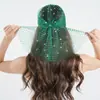 Sombrero de Red con Pedrería Estilo Europeo y Americano de Amazon, Sombrero Largo Hecho a Mano con Calados, Accesorio para la Cabeza Personalizado para Fiesta