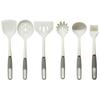 Conjunto de 7 peças de espátula de silicone para sopa com alça de anel banhada a ouro, espátula de silicone antiaderente, utensílios de cozinha de silicone de grau alimentício em estoque