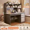 Estante de Mesa Integrada Mesa de Estudo Mesa para Escritório Doméstico Quarto Apartamento Pequeno Simples Mesa de Computador com Armário Mesa de Escrita