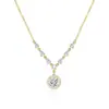 Perla Brillante Venta al por Mayor Transfronteriza Cobre Puro Estilo Japonés y Coreano Circonita Colgante de Collar de Gama Alta Accesorios Moda Femenina Cadena para Clavícula