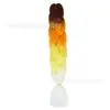 Fibra química de tres colores, cuatro colores, cinco colores, degradado, seda de alta temperatura, trenza grande, trenza jumbo, trenza burbuja, material para trenzas de cabello