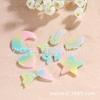Accesorios de resina, crema de pegamento, funda para teléfono, material de bricolaje, tocado de color degradado, accesorios para el cabello, luna, amor, estrella de cinco puntas