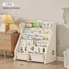 Estantería para bebés, estante para libros ilustrados infantiles, estantería de almacenamiento de libros de varias capas de pie, armario de almacenamiento para jardín de infantes, estantería de dibujos animados para el hogar