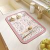 Pad Drenador de Encimera de Cocina de Dibujos Animados Lindo Tela Tecnológica Pad Absorbente Mesa de Bar para el Hogar Aislamiento de Platos Pad para Lavabo