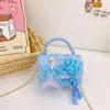 Moda Popular Lazo Niña Bolso Cruzado Estilo Princesita Cadena Abalorios Bolso de Mano Niños Borla Bolso de Hombro