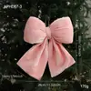 Nuevo Lazo de Navidad Colgante de Navidad Rosa Decoración de Boda de Terciopelo Decoración de Colgante para Árbol de Navidad