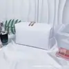 Venda Quente Transfronteiriça Cor Dopamina Couro Armazenamento de Maquiagem Octogonal Quadrado Pequeno Bolsa Simples Cor Sólida Presente Bolsa de Maquiagem