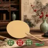 Leque de Papel Estilo Antigo Leque Redondo em Branco Papel Xuan Espesso Semiacabado Pintura Chinesa Caligrafia Criação Fábrica Atacadista Envio Rápido